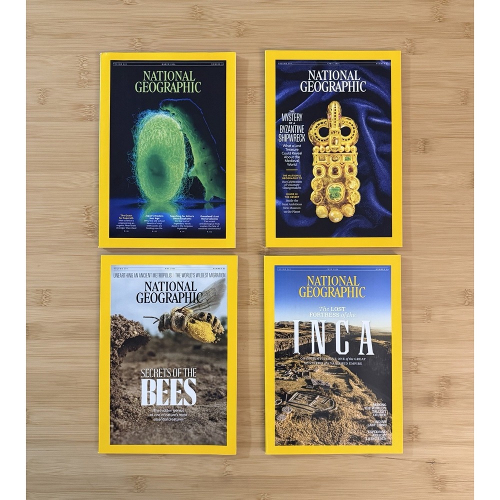 National Geographic Magazine 2026 Bundle of 4 March April May June New Inca Bees